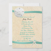 Invitation Sable Dollar Plage Mariage Douche nuptiale Invitat (Devant)