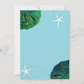 Invitation Sable Dollar Sanddollar Plage Starfish Blue Mariag (Dos)