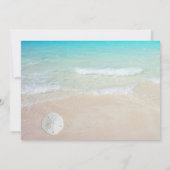 Invitation Sable Dollars Noël Fête Plage Thème (Dos)