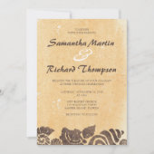 Invitation Sable et coquillages de mer / Plage Mariage Invita (Devant)