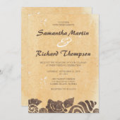 Invitation Sable et coquillages de mer / Plage Mariage Invita (Devant / Derrière)