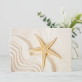 Invitation Sable et Starfish couleur neutre naturelle (Debout devant)