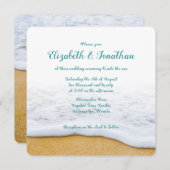 Invitation Sable et Surf Cérémonie Décontractée Mariage Invit (Devant / Derrière)