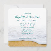 Invitation Sable et Surf Cérémonie Décontractée Mariage Invit (Devant)