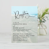 Invitation Sable ondulé Eau aquatique Réception de mariage su (Debout devant)