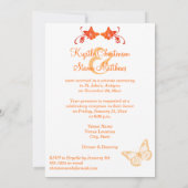 Invitation Sable, orange, blanc Tropical Beach Post Mariage 2 (Dos)