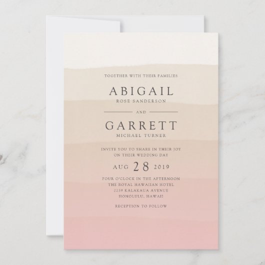 Invitation Sable rose (Devant)