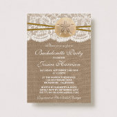 Invitation Sable Rustique Dollar Beach Bachelorette Party