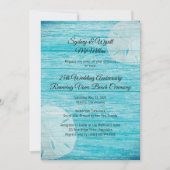 Invitation Sable Rustique Dollars Vow Renouvellement Cérémoni (Devant)