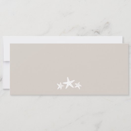 Invitation Sable Starfish Buttercream Palm Tree Boarder Pass (Dos)