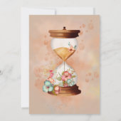 Invitation Sables de temps Floral Hourglass Retraite (Dos)