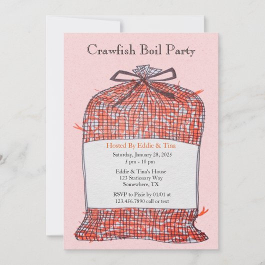 Invitation Sac À Ébullition De L'Écuve (Devant)