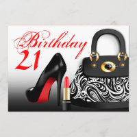 Sac à main chic, talons hauts et rouge à lèvres 21