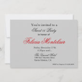 Invitation Sac à main chic, talons hauts et rouge à lèvres Sw (Dos)