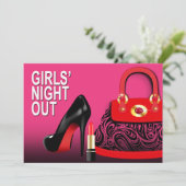 Invitation Sac à main de luxe talons hauts et rouge à lèvres (Debout devant)