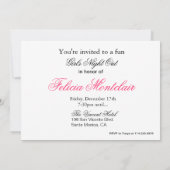 Invitation Sac à main de luxe talons hauts et rouge à lèvres (Dos)