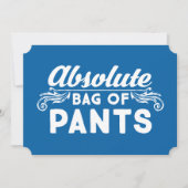 Invitation Sac Absolu De Pantalon (Devant)