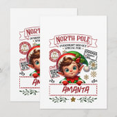 INVITATION SAC CADEAU DE NOËL AVEC VOTRE NOM C (Devant / Derrière)