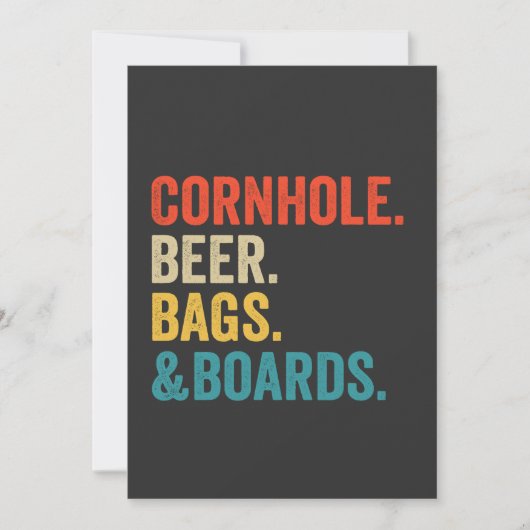Invitation Sac de bière de Cornhole & Planches Cadeau drôle v (Devant)