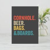Invitation Sac de bière de Cornhole & Planches Cadeau drôle v (Debout devant)