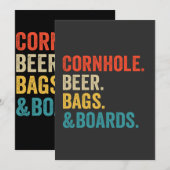 Invitation Sac de bière de Cornhole & Planches Cadeau drôle v (Devant / Derrière)