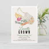 Invitation Sac de marché français cultivé localement 1er anni (Debout devant)