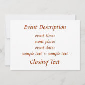 Invitation Sac en bois sculpté Sameach (Dos)