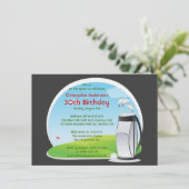 Invitation Sac jouant au golf de golf de golfeur et (Debout devant)