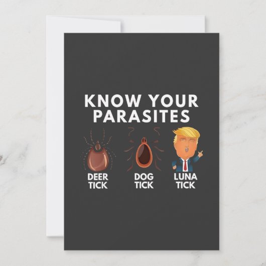 Invitation Sachez que vous êtes des parasites Anti-Trump Humo (Devant)