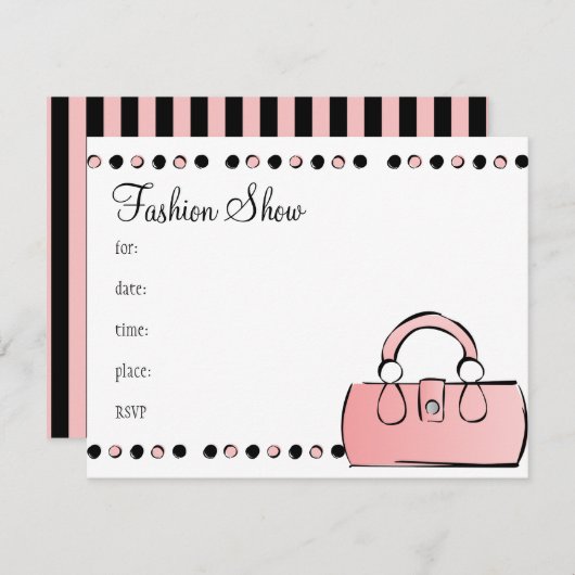 Invitation Sacoche (Devant / Derrière)