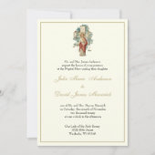 Invitation Sacré Coeur de Jésus Mariage catholique Combo (Devant)