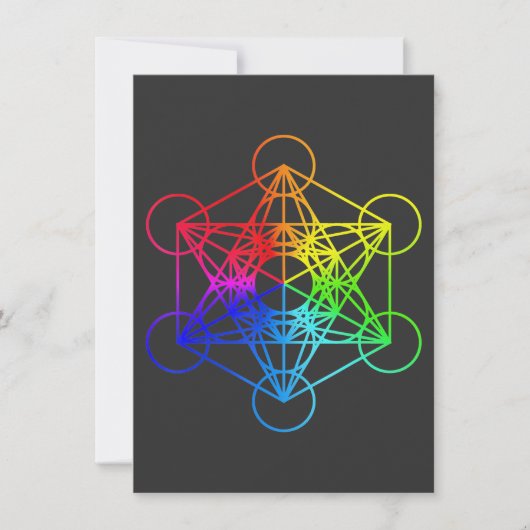 Invitation Sacred Geometry Metatrons Cube Zen Yoga (Devant)