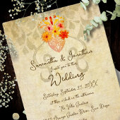 Invitation Sacred Heart Baroque Vintage Mexican Wedding
