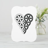 Invitation Sacred Heart - Coeur de vie, Dual-Wh/Bl. (Debout devant)