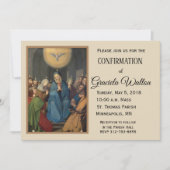 Invitation Sacrement de confirmation Marie et Saint-Esprit (Devant)