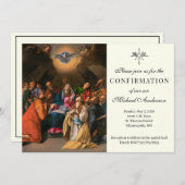 Invitation Sacrement de confirmation Pentecôte religieuse (Devant / Derrière)