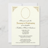 Invitation Sacrement de la fille de confirmation religieuse c (Devant)