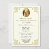 Invitation Sacrement de la fille de confirmation religieuse c (Devant)