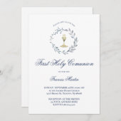 Invitation sacrement de première communion (Devant / Derrière)