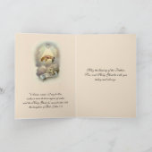 Invitation Sacrement religieux vintage Baptême bébé (Intérieur)