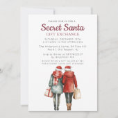 Invitation Sacs-cadeaux Secret Père Noël Christmas Party (Devant)