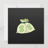 Invitation Sacs d'argent ; Lisse (Dos)