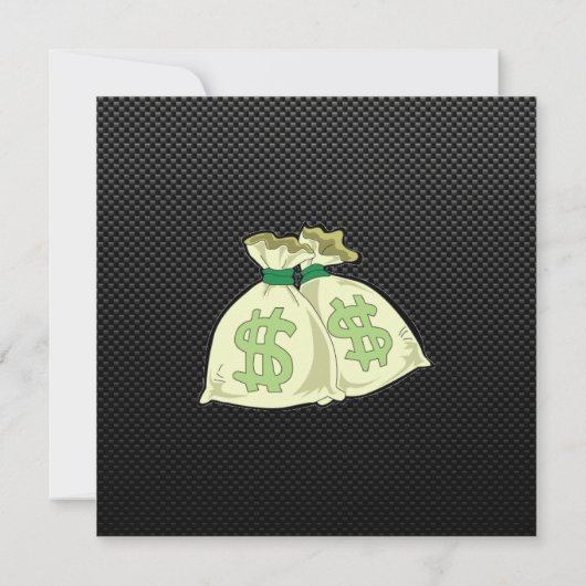 Invitation Sacs d'argent ; Lisse (Dos)