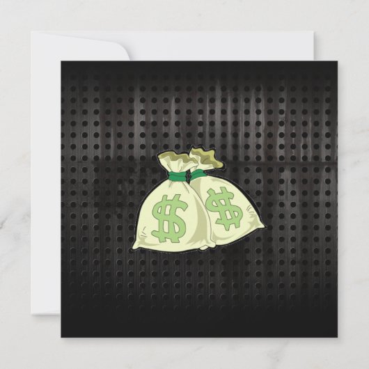 Invitation Sacs d'argent ; Rocailleux (Dos)