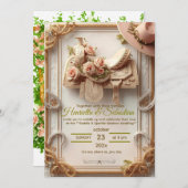 Invitation Saddle & Sparkle - Rustique Mariage occidental Inv (Devant / Derrière)
