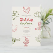Invitation Saddle up holiday hoedown party (Debout devant)
