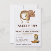 Invitation Saddle Up ! Il est temps de fêter ça ! Anniversair (Devant)