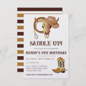 Invitation Saddle Up ! Il est temps de fêter ça ! Anniversair (Devant / Derrière)