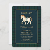 Invitation Saddle Up Preppy Horse Birthday (Devant)