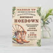 Invitation Saddle Up ! Western Hodown Fête d'anniversaire Cow (Debout devant)